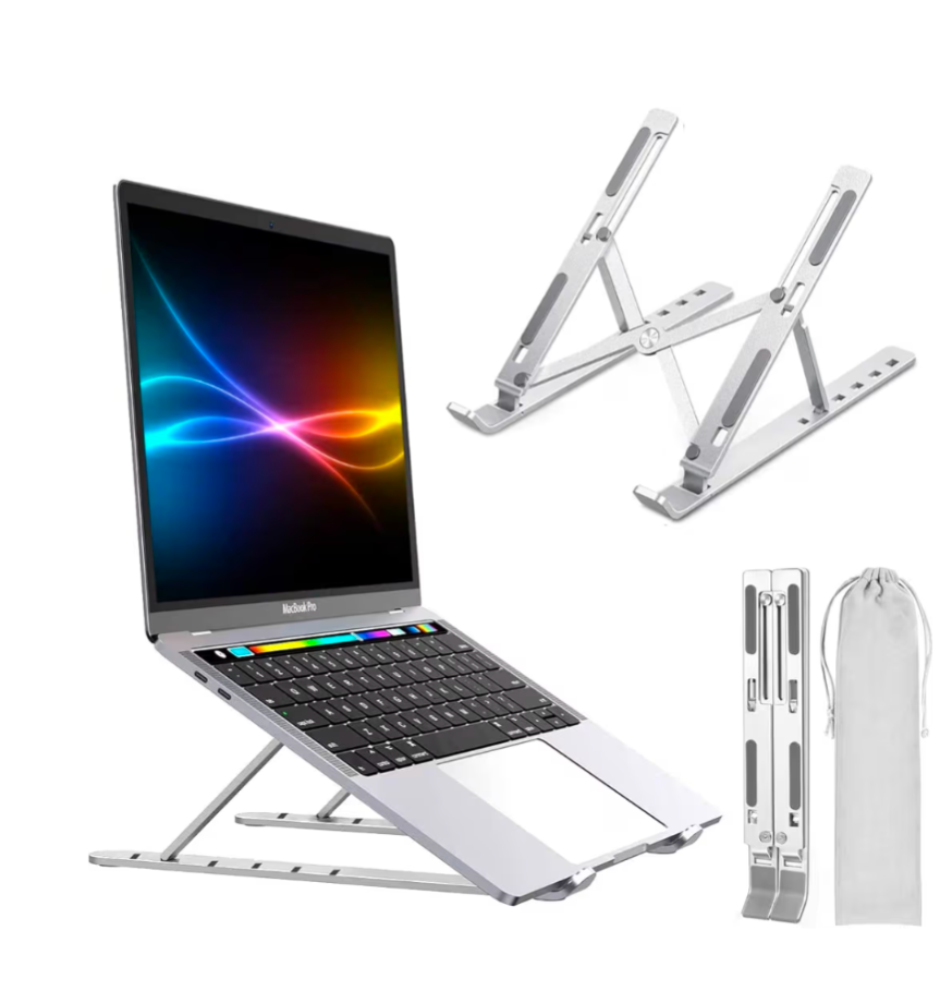 Portable Adjustable Tablet Computer Stand Aluminum Alloy Folding Laptop Stand Compatible MacBook Air Pro, HP More 10-15.6 Portable Adjustable Tablet Computer Stand Aluminum Alloy Folding Laptop Stand Compatible MacBook Air Pro, HP More 10-15.6